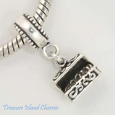 Treasure Chest Pirate 925 Solid Sterling Silver European Dangle Bead Charm Euro