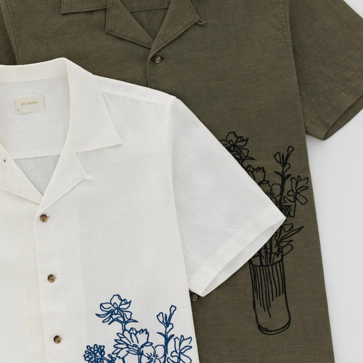 Aime Leon dore ALD Linen Bouquet Shirt - Olive | eBay