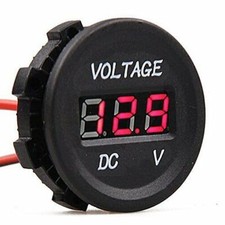 Led Digital Waterproof Voltmeter Gauge Meter 12v-24v Car Auto Motorcycle