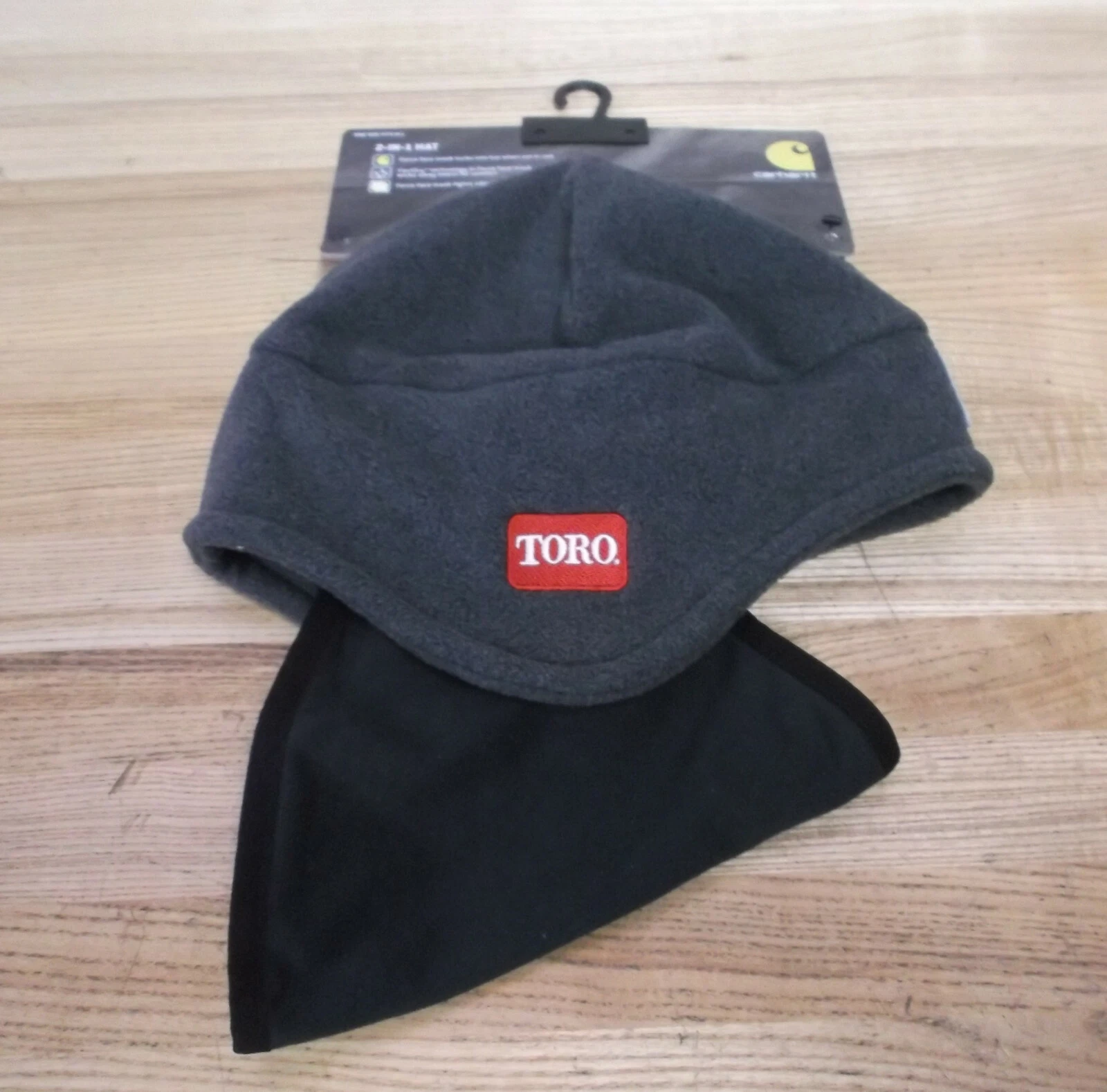 CARHARTT 2 IN 1 WINTER HAT WITH FORCE FACE MASK TORO LOGO GREY 600591-MEN2IN1