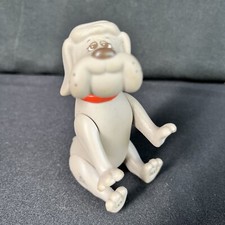 Vintage Tonka 1986 Poseable Plastic Pound Puppies Light Gray