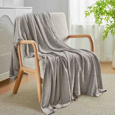 Waffle Bed Blanket, Throw Blanket Machine Washable