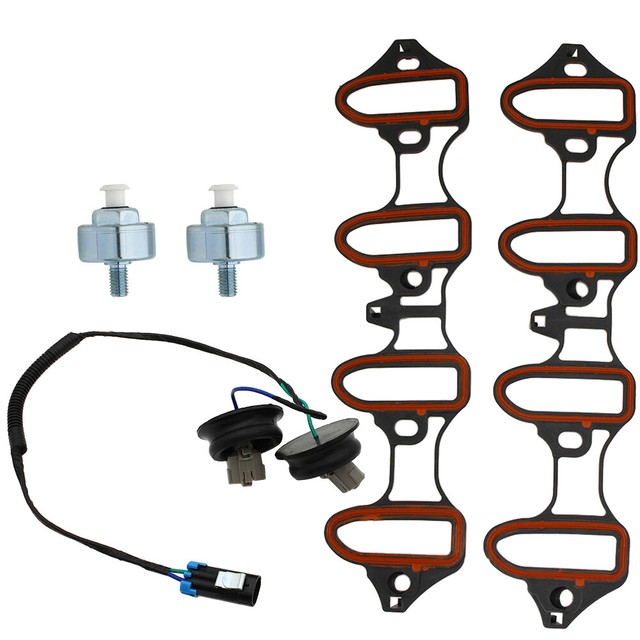 5X Knock Sensor Harness Intake Manifold Gasket Kit Fits Silverado