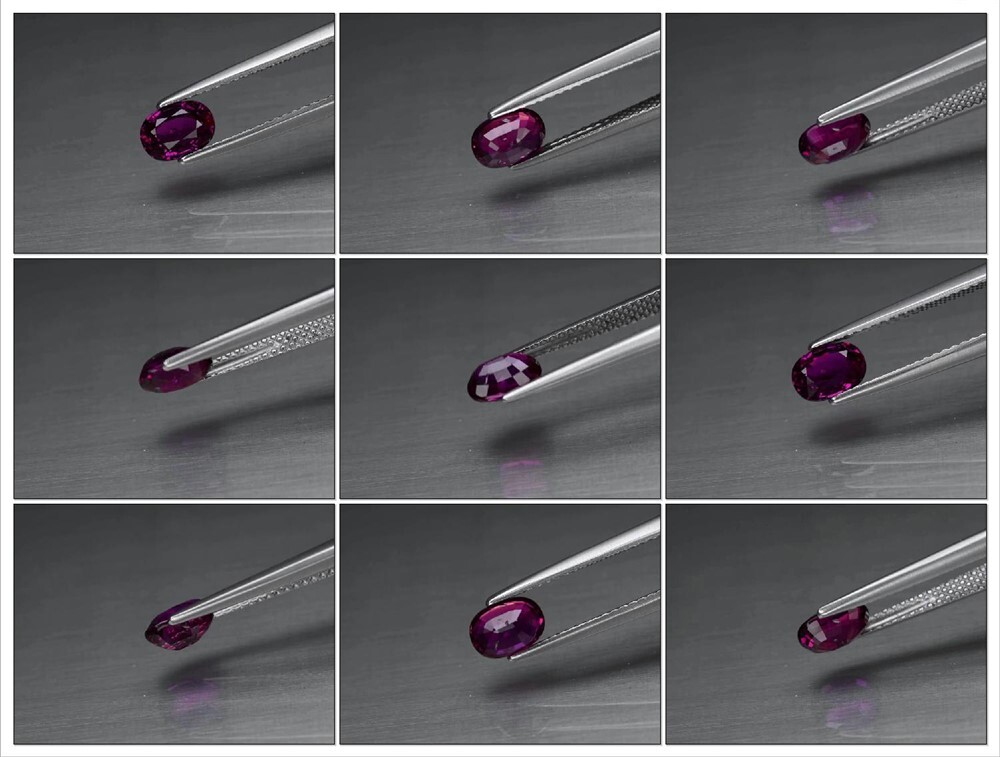 1.06ct 6.5x4.5mm Oval Natural Purplish Red Ruby Gemstone Unheated