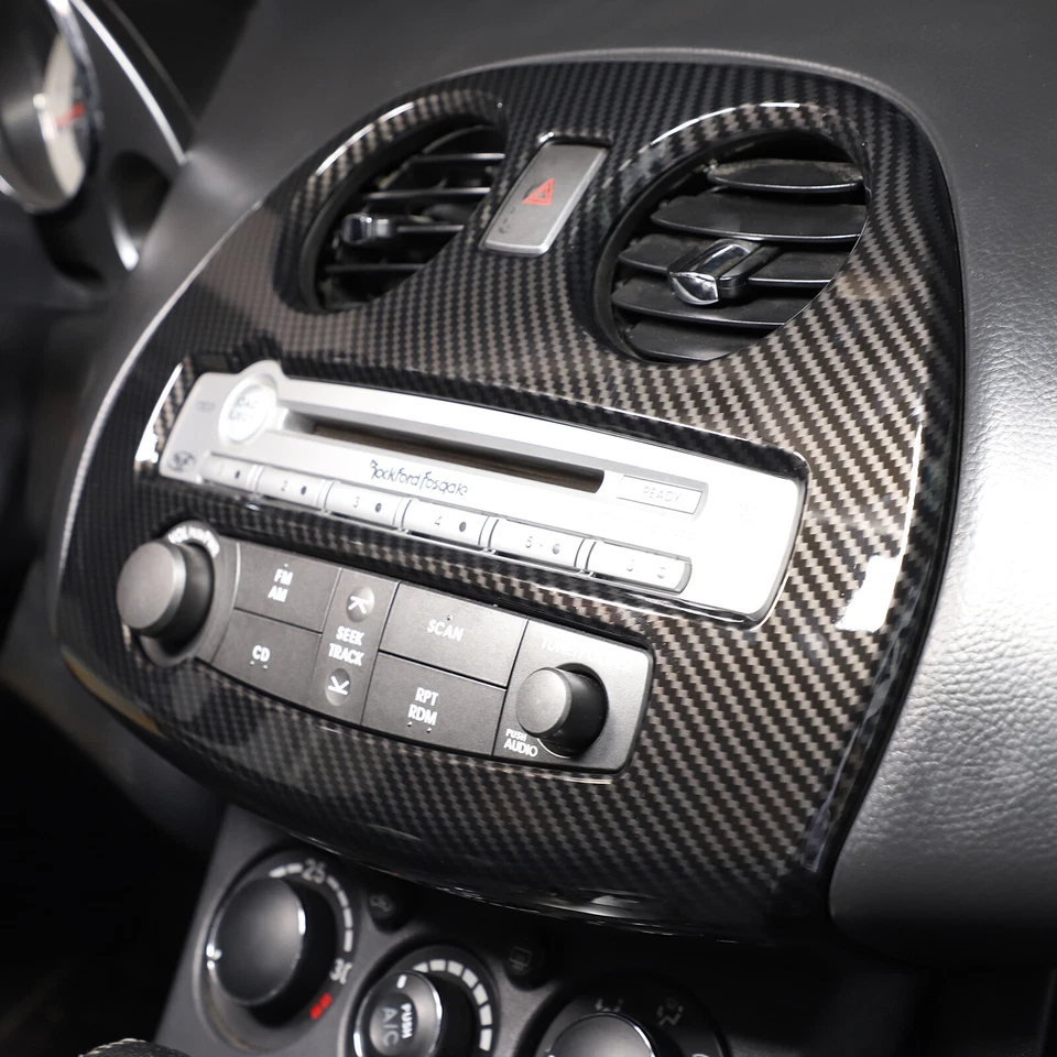 Cubierta de embellecedor interior del panel de instrumentos de fibra de carbono ABS para Mitsubishi ECLIPSE 2006-11 Foto 3 de 4