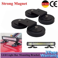 2X Universal Magnetic LED Light Bar Base Powerful Mount Bracket Holder Sucker
