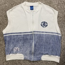 Vintage 80s Ocean Pacific OP Cropped Zip Sweatshirt USA XL Aviation Surf USA