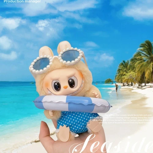 Juego de 3 piezas de ropa hecha a mano para muñeca Labubu 17 cm ropa de vacaciones sin muñeca - Imagen 6 de 11