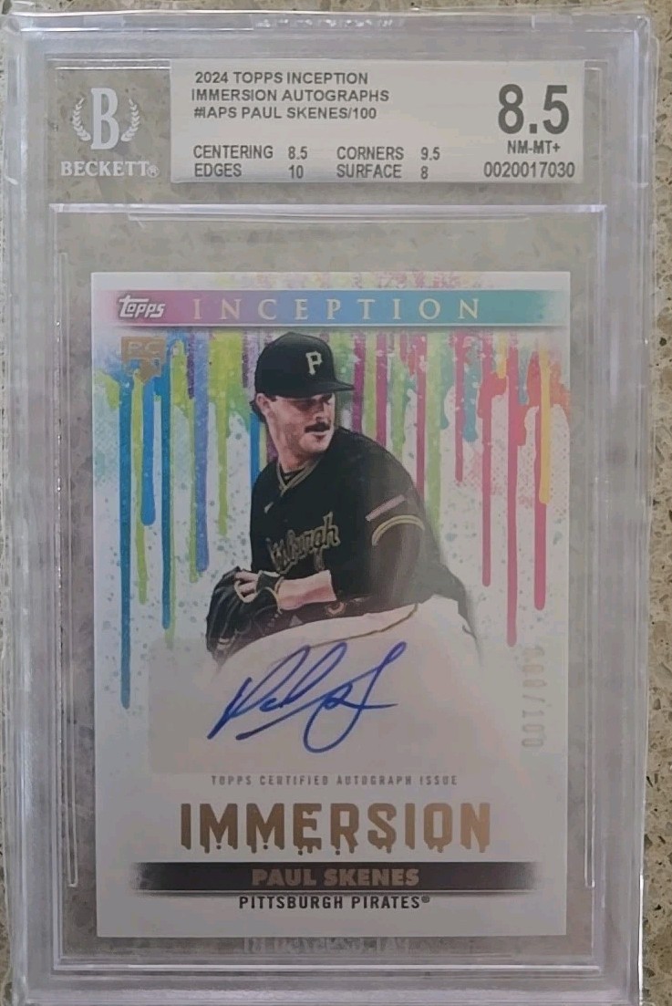 RC PSA9 ベリンガム サインカード topps inception 2024 Topps Inception Paul Skenes RC Auto Immersion /100 Pittsburgh