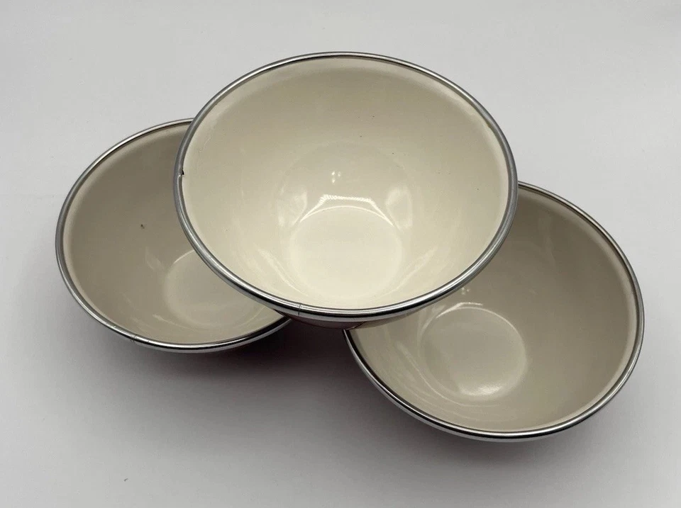 Набор из 3 фирменных красных крапчатых эмалированных стальных чаш для смешивания Paula Deen 10 унций - Изображение 2 из 4