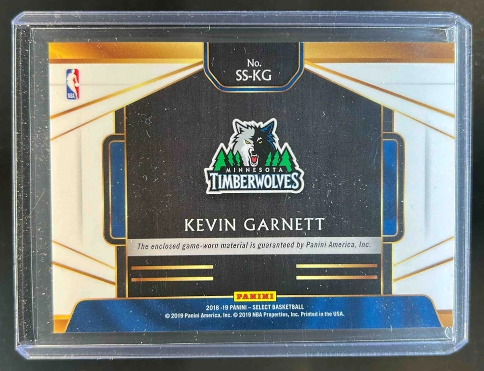 2018-19 Select Kevin Garnett Jersey #SS-KG Timberwolves - Image 2 of 2