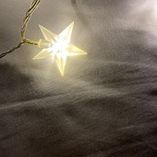 Clear Star LED Lights 20 Bulbs Warm White Plug in