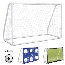 3 in 1 Durable PVC Frame Soccer Goal Football Net 6x4 FT Portable Youth Kids
