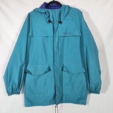 Vintage Columbia Sportswear Men's Rain Coat with Vents and Hood Brim Size Sm