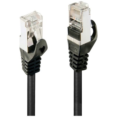 LINDY 48384 RJ45 Netzwerkkabel, Patchkabel CAT 5e F/UTP 5.00 m Schwarz  1 St.