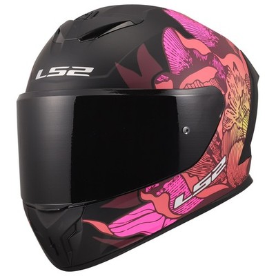 LS2 FF820 Rapid III Poppies II Matt Black Pink Gr. M Motorradhelm Integralhelm