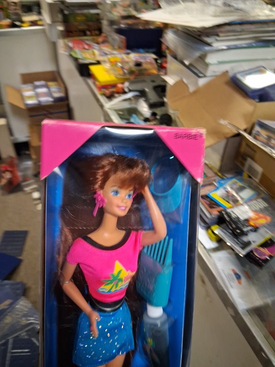Glitter Hair Barbie MIB 1993 Doll Figure In Box Sealed Mattel Hat