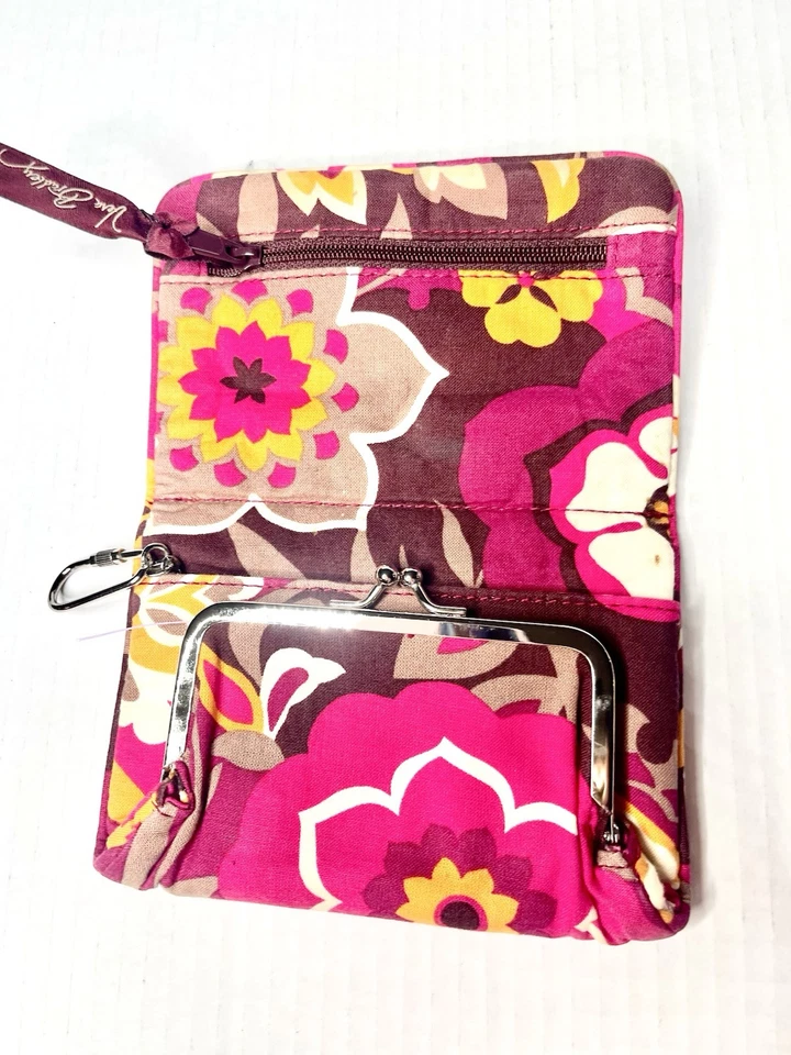 De Colección Vera Bradley Bloqueo de Beso Bolso sin asas Cartera Monedero Carnaby Otoño 2009 Retirado Foto 3 de 4
