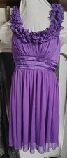 Women's Med Purple Halter Dress