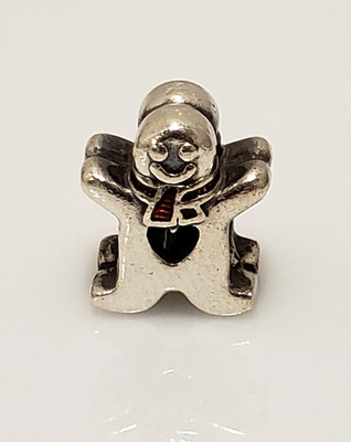 Pandora Sterling Silver Sweet Gingerbread Man Charm Bead Charm 792002EN07