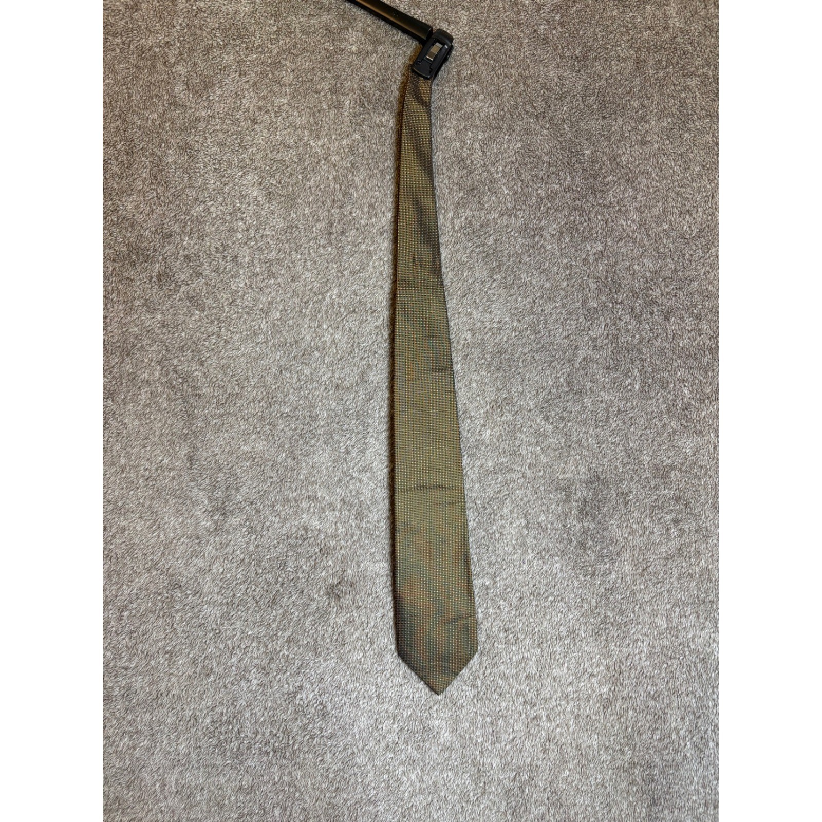 Christian Dior Paris Mens Silk Jacquard Micro Dot Necktie Made in France