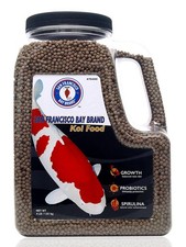 Premium Koi Fish Food 4 lbs - Medium Floating Pellets Fish Food, All-Natural ...