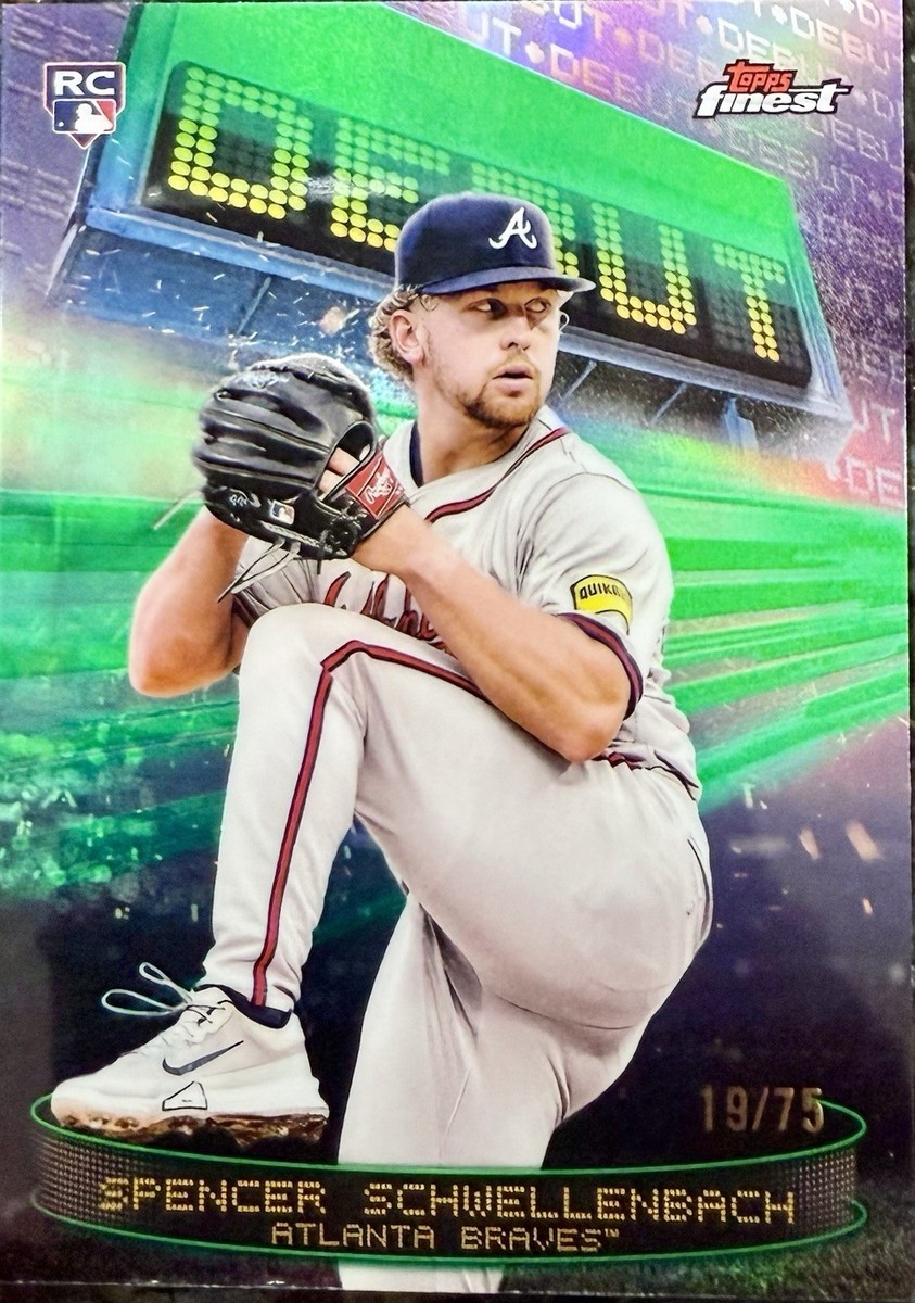2025 Topps Finest D-25 Spencer Schwellenbach Debut Green Refactor