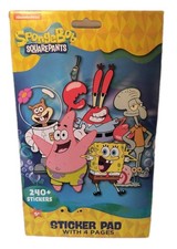 SPONGEBOB SQUAREPANTS 240 STICKERS 4 SHEETS NICKELODEON NEW FREE SHIPPING 
