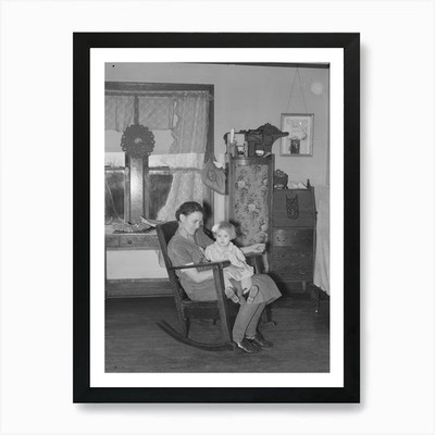 Mutter und Kind, Williams County, gerahmtes Wandbild Poster Leinwanddruck Bild