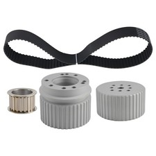 Long Water Pump Billet Aluminum Gilmer Belt Drive Pulley Kit Fit For Chevy 28