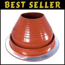 High Temp Silicone Pipe Flashing, Round Base, 5"-9"