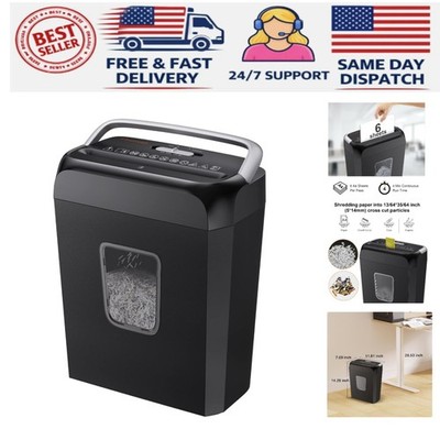 Heavy Duty Crosscut Shredder - Shreds Credit Cards, Staples, & Clips Safely