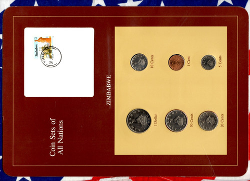 Coin Sets of All Nations Zimbabwe UNC All  1980 but 1,20 cents 1983