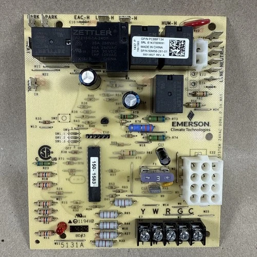 TESTED! Goodman Emerson PCBBF134 Furnace Control Circuit Board 50M56-281-01 (G48
