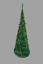 Pop Up Christmas Tree Pre Lit Decorated Baubles LED Lights Xmas Decoration 4-6FT