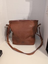 Dooney Bourke Florentine Leather Dixon Hobo Crossbody Bag BROWN