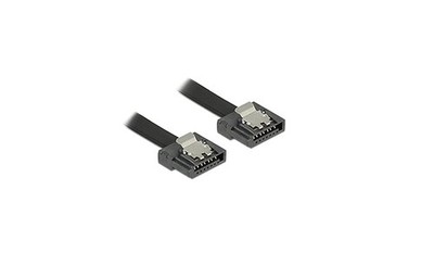 Delock SATA Flexi 6 Gb/s 20 cm cable, black, metal