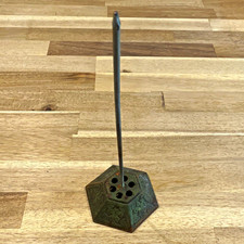 Metal Desktop Pen/Pencil Holder Stand, Vertical Rod, Multi-Hole Hex Base