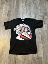 VTG 90s Native American Indian T Shirt Western MD Double Sided Aztec A97