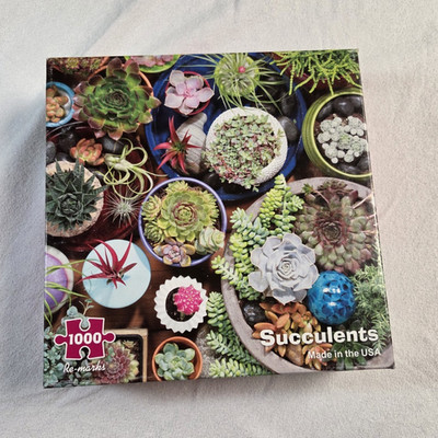 Re-marks Succulents Flowers & Plants 1000-Piece Jigsaw Puzzle, Multicolor