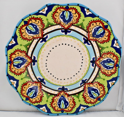 ESPANA Bocca Lifestyle Round Scalloped 10.5'' Dinner Plate  **SEE DESC & PHOTOS