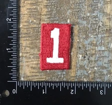 Vintage Number 1 One Boy Scouts Troop Pack Sew-On Patch BSA Red/White