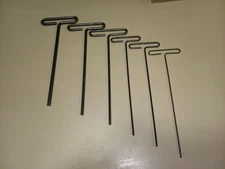 Eklind (lot of 6) T-Handle Hex Key Set, 9", sizes in pic, in Blue Point package