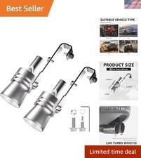 Turbo Sound Whistle Exhaust Muffler Kit - 2pcs Silver Easy Bolt-on Installation
