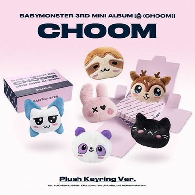 BABYMONSTER CHOOM 3rd Mini Album PLUSH KEYRING Ver/QR+Key Ring+