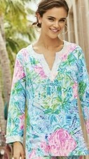 Lilly Pulitzer Sequin Tunic Large Bohemian Queen EUC