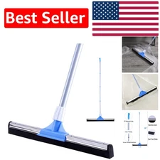 Ergonomic Floor Squeegee with 50-Inch Handle - Ideal for Concrete, Tile & Glass