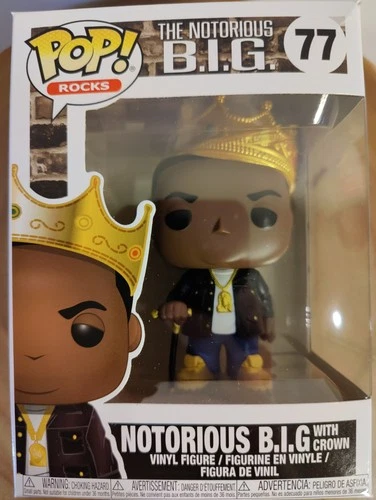 Funko Pop Rocks Notorious B.I.G. Vinyl Figure with Crown #77