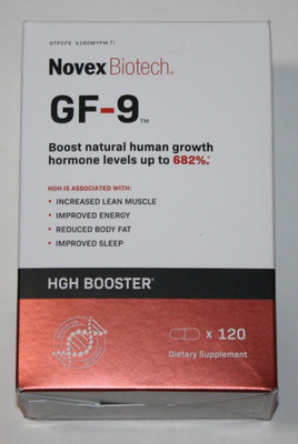 Novex Biotech Growth Factor 9 Dietary Supplement GF-9 120 Caps Exp 07/27 NEW