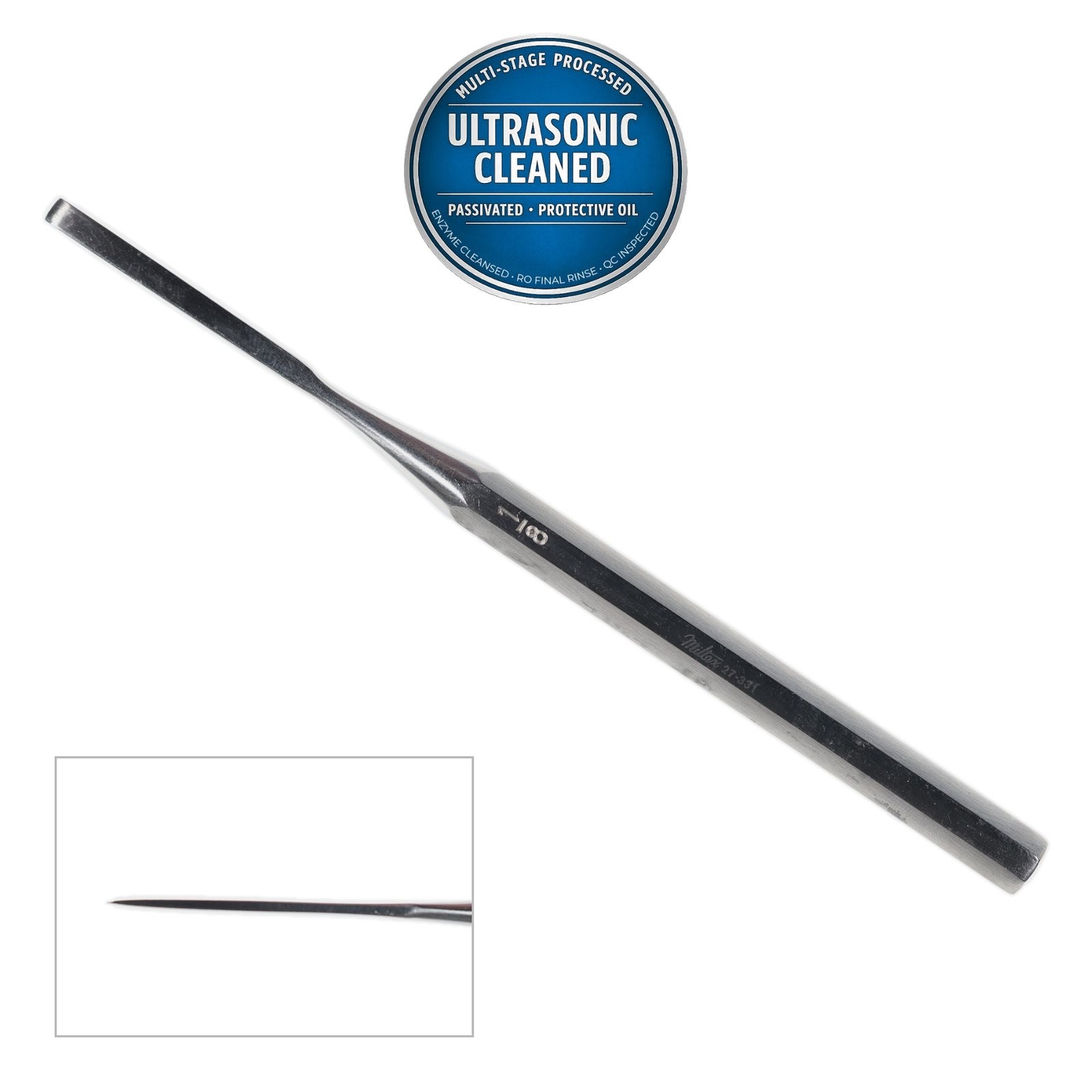Miltex 27-331 Hoke Osteotome, Straight, 1/8in Wide Blade, 5-1/2in